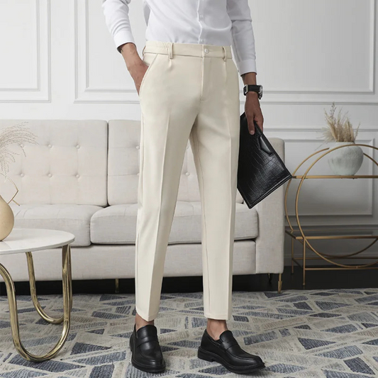 Elegante Chino Broek Heren | Slanke Pasvorm | Ivoor
