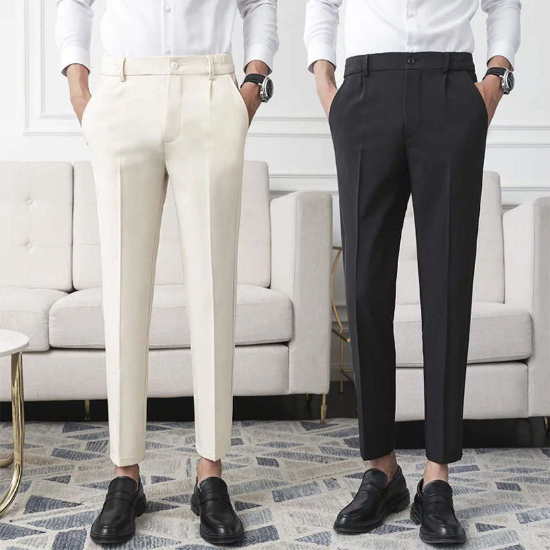 Elegante Chino Broek Heren | Slanke Pasvorm | Ivoor